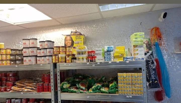 Stocked shelves